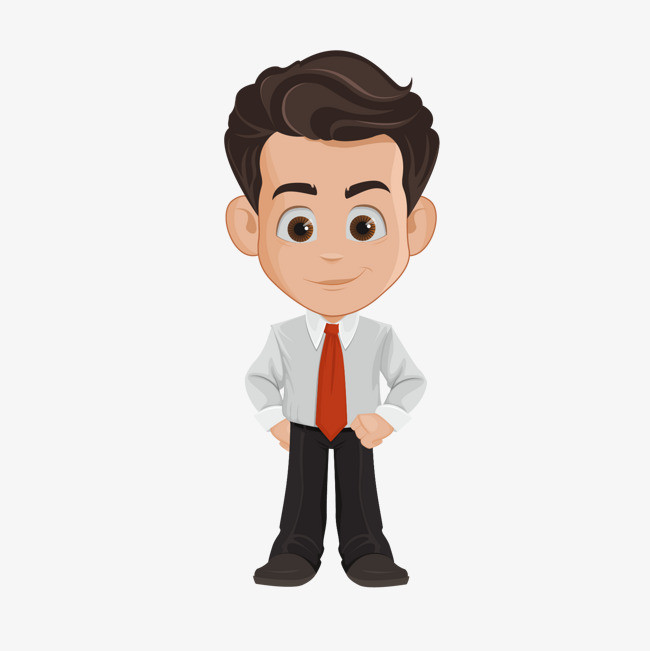 矢量卡通扁平化经理候选人png
