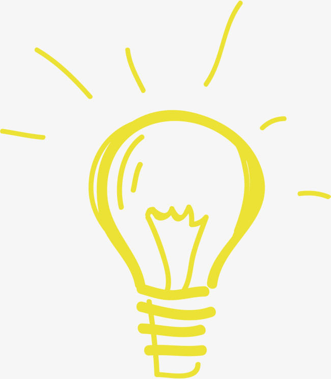 手绘创意灯泡素材