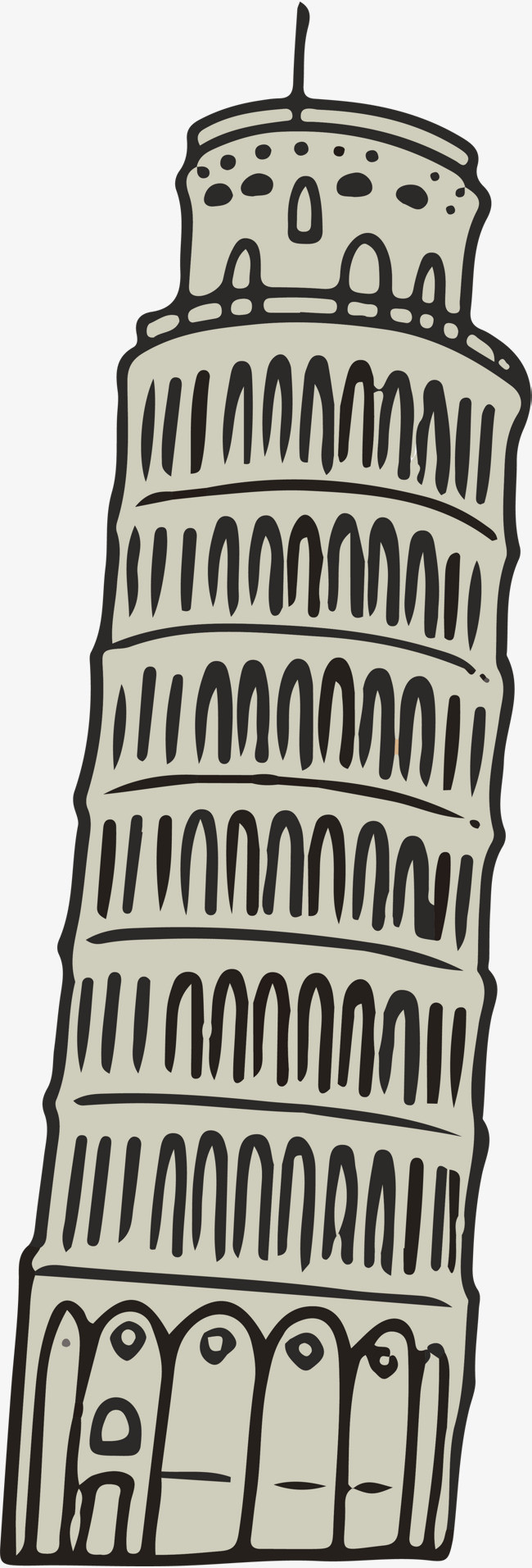 图片 装饰元素 > 【png】 外国景点比萨斜塔