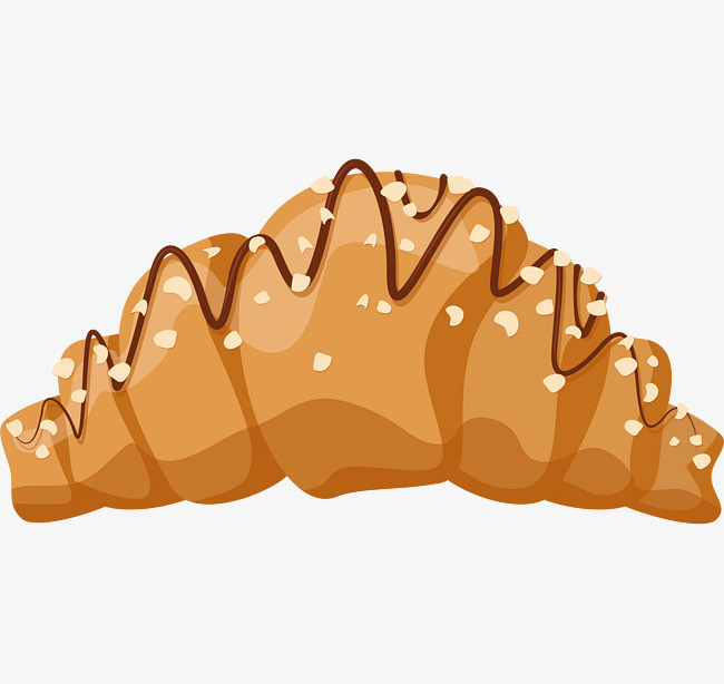 卡通简约美食装饰广告设计牛角包png素材下载_高清图片png格式(编号:2