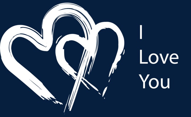 情人节我爱你爱心艺术字