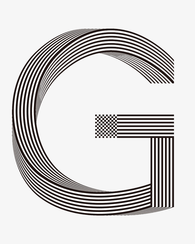 英文字母5g互联网金色质感艺术字