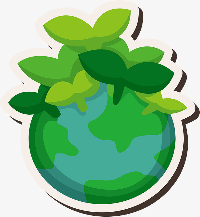 矢量绿色地球素材图