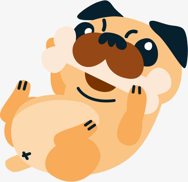 狗年翻滚的黄色小狗