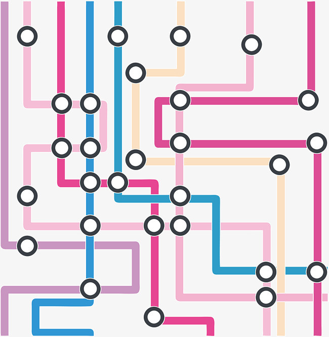 手绘卡通风格科技电路线路板装饰元素
