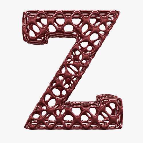 图片 艺术字体 > 【png】 红色质感装饰镂空英文字母