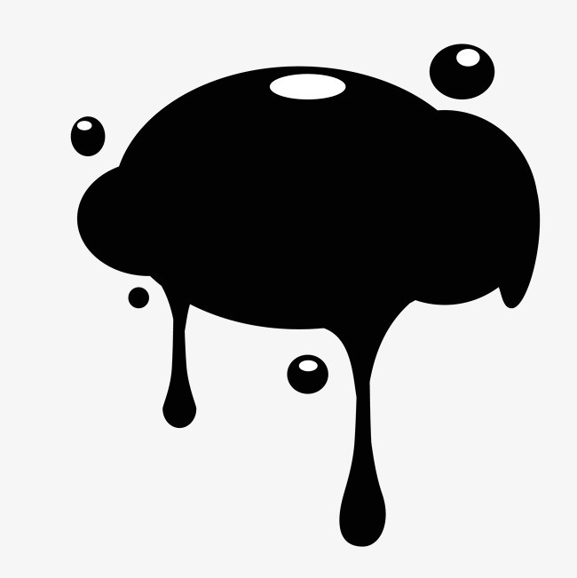 矢量黑色手绘墨迹