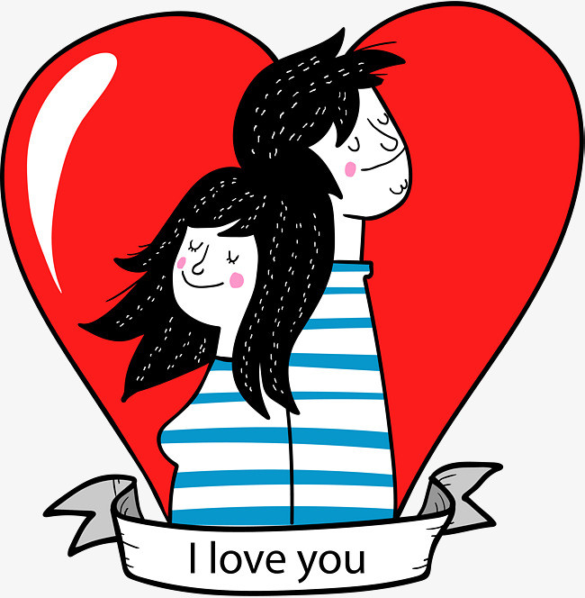 爱心情侣装饰贴纸