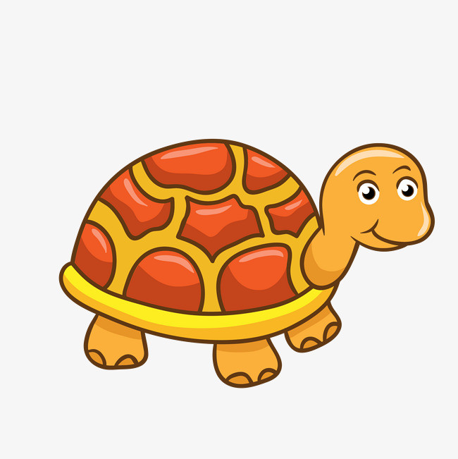 矢量手绘爬行乌龟