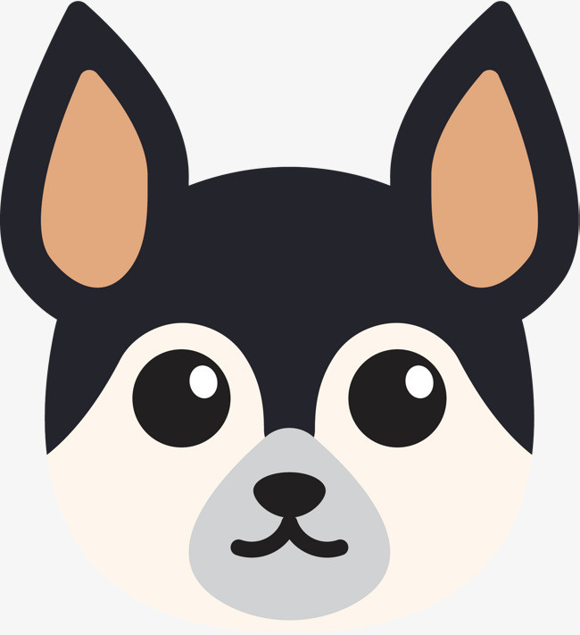 矢量图黑色的小狗