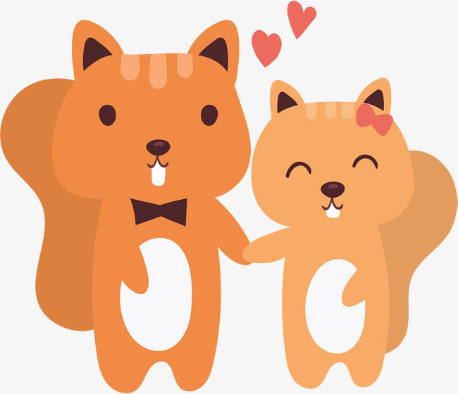 卡通手绘可爱小动物小学生小松鼠【免抠元素png】-90设计网