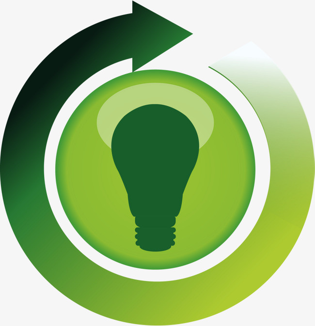 绿色节能灯泡素材图