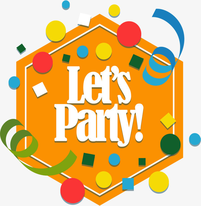 卡通狂欢节派对标签