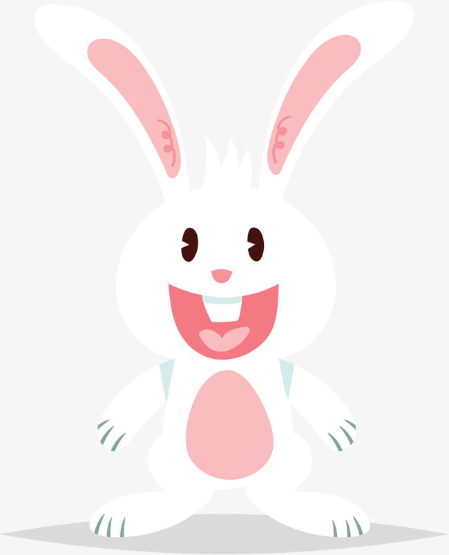 开怀大笑的小白兔