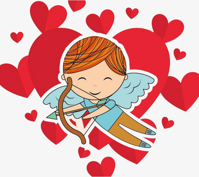 可爱丘比特卡通插画