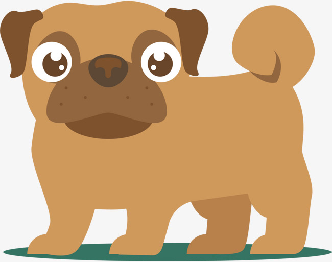 卡通棕色的小狗