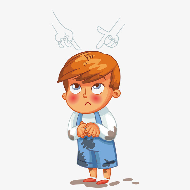 手绘卡通矢量男生努力学习