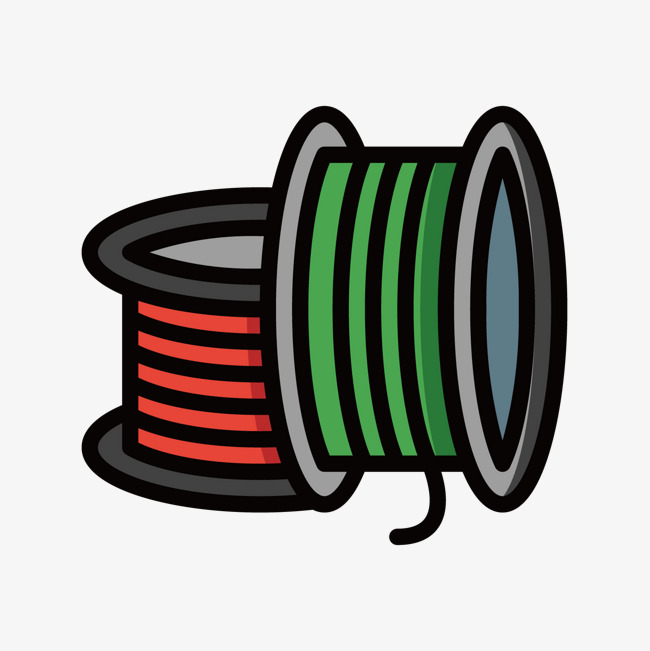 彩色手绘圆形线圈卡通插画