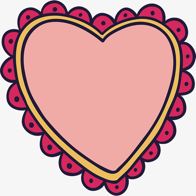 创意粉色爱心插画