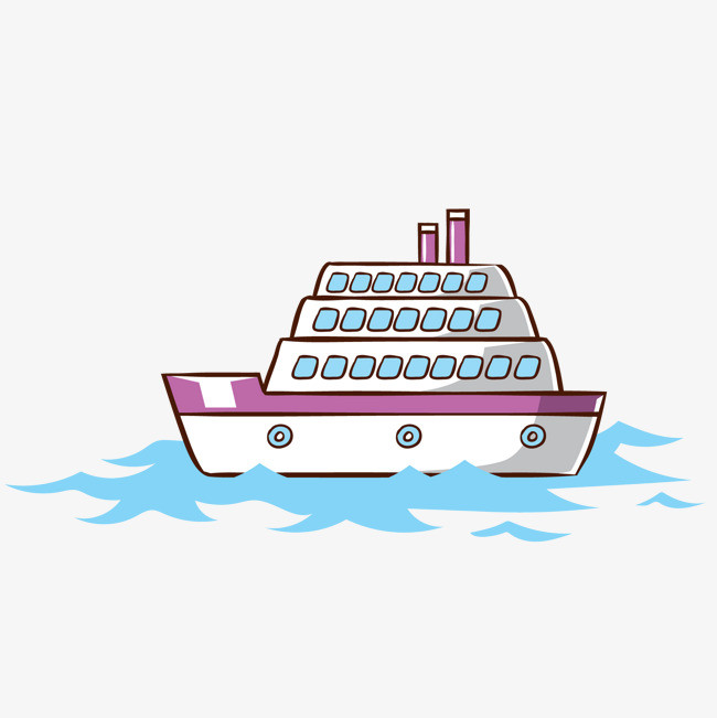 卡通手绘轮船设计