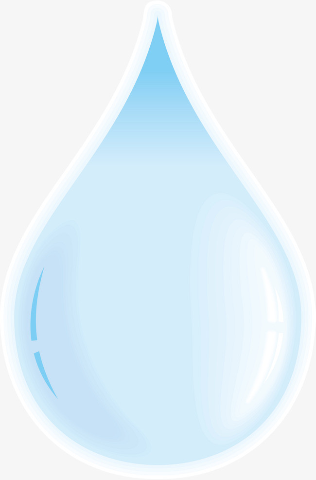 水滴一滴水折射泪水淡蓝色的水滴原创元素【免抠元素png】-90设计网