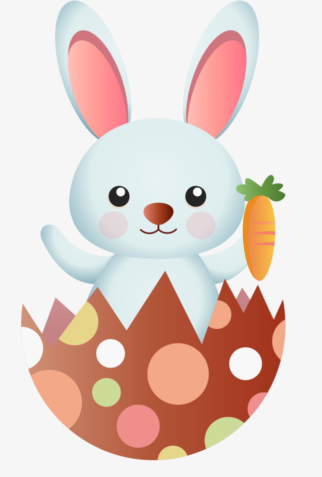 矢量图胡萝卜小白兔