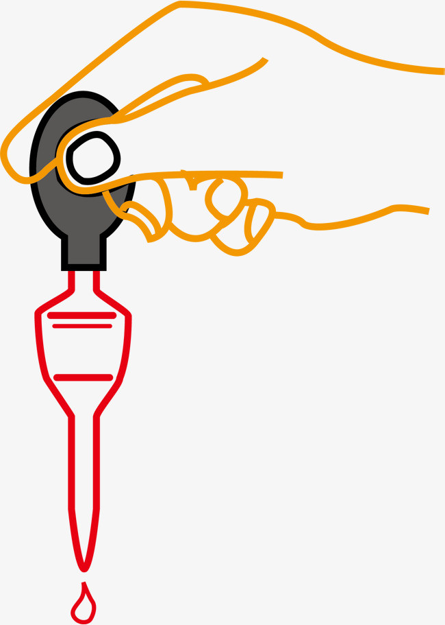 正在试验的卡通滴管
