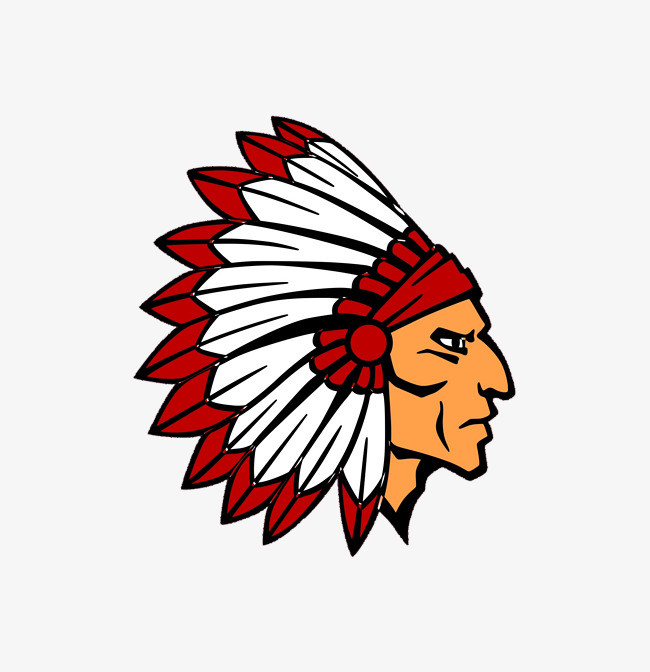 手绘印第安人头像png
