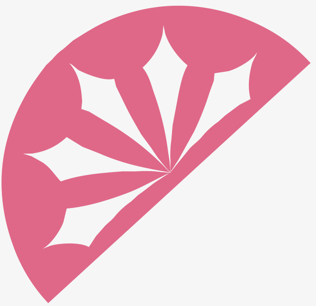 粉色扇形几何图形背景图