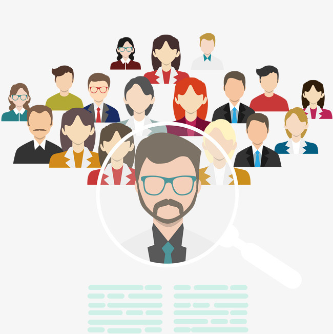 矢量人才筛选招聘插画素材