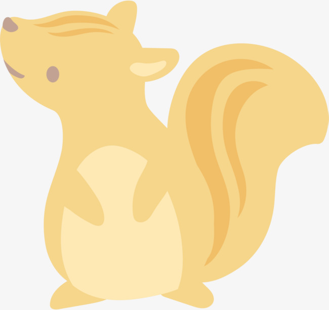 卡通手绘动物可爱快乐小松鼠玩耍