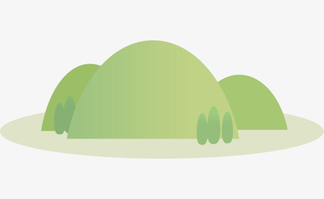 绿色春季圆形山丘