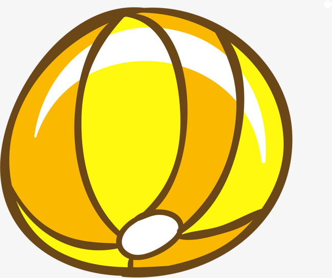 矢量图黄色玩具皮球