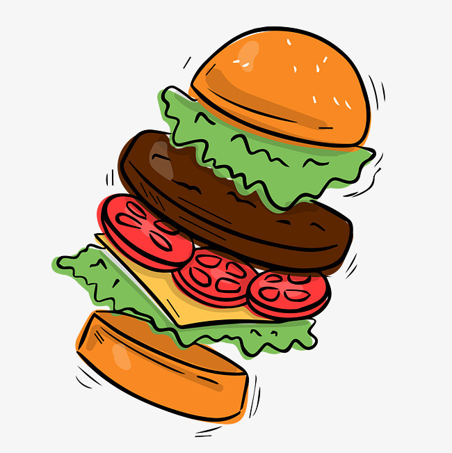 卡通汉堡包矢量素材