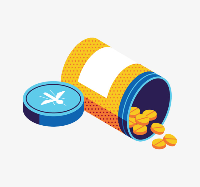 黄色瓶子里的药片