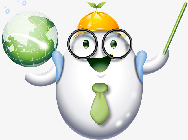 矢量戴小黄帽白色卡通鸡蛋人