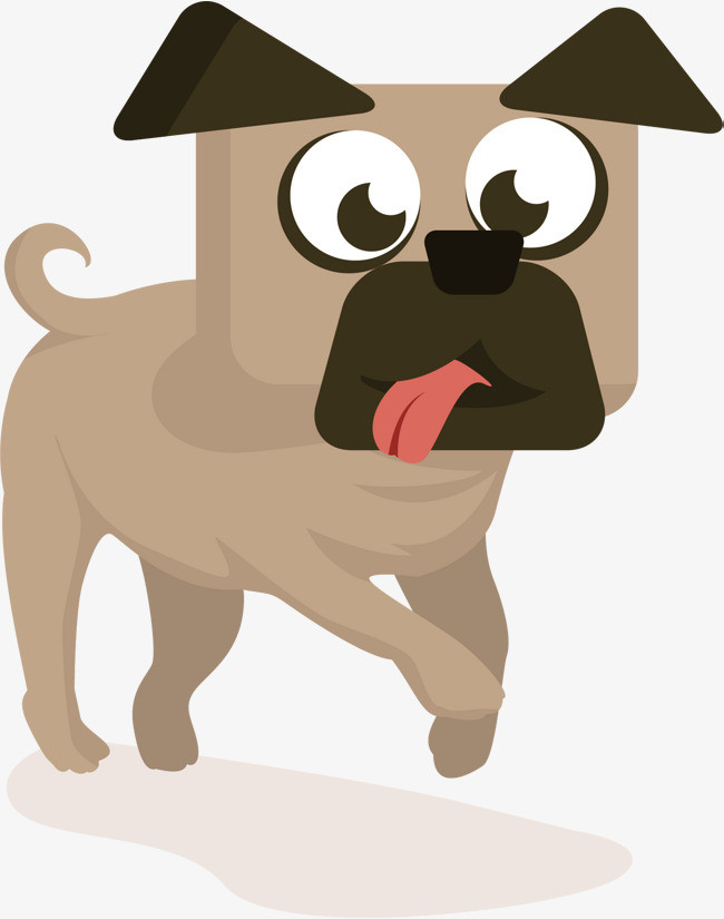 矢量图吐舌卖萌的小狗