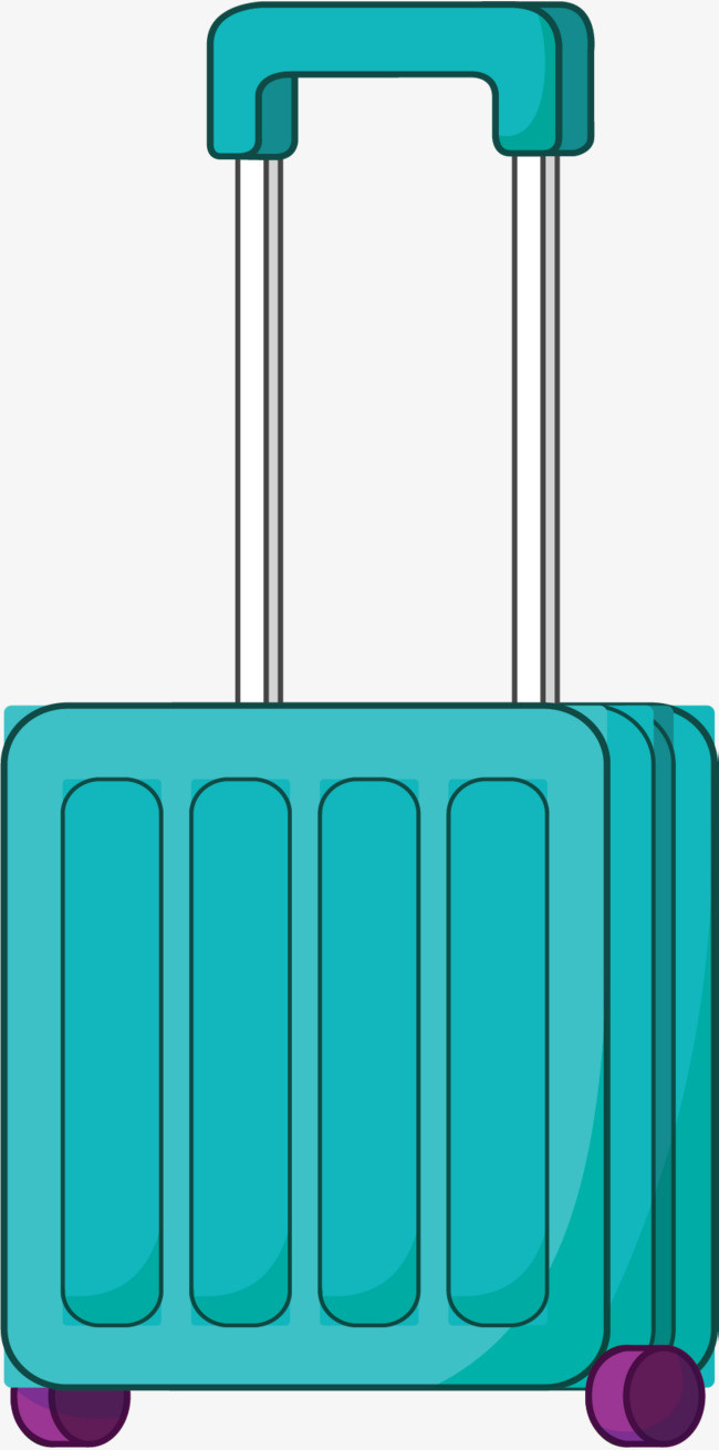 绿色卡通旅游行李箱