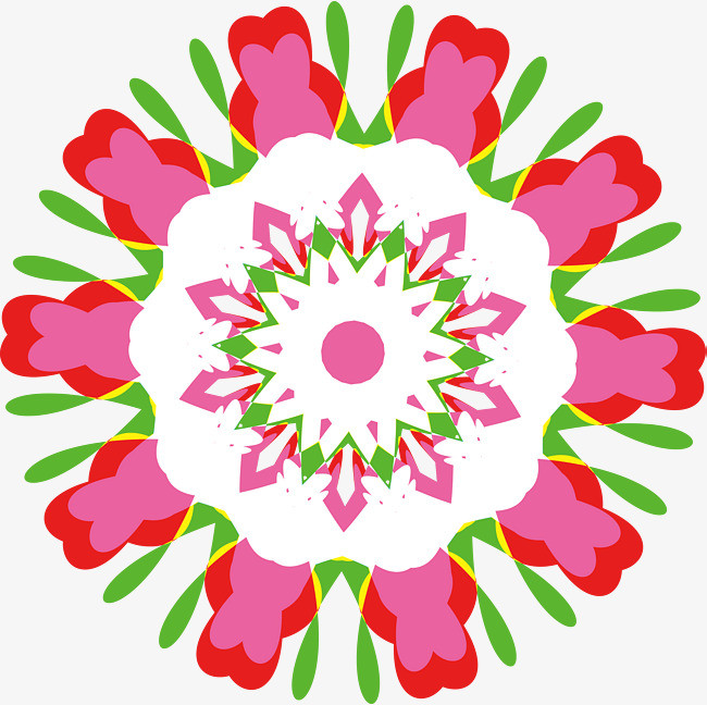 彩色瑶族花纹图案