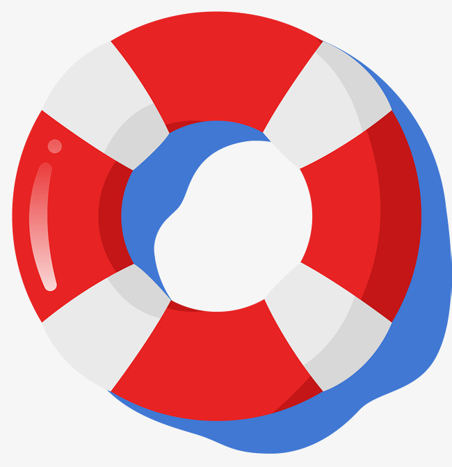 手绘清新夏天立夏节气插画女孩泳圈