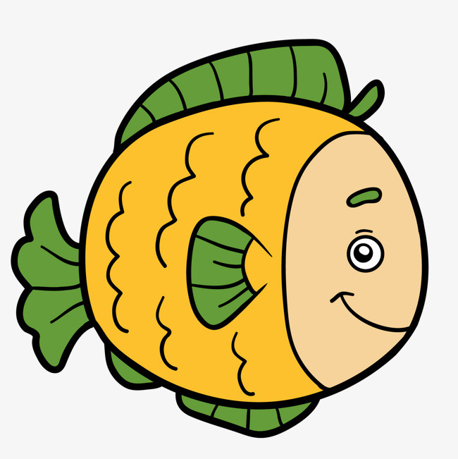 美丽水生动物卡通鱼类江户锦【免抠元素png】-90设计网