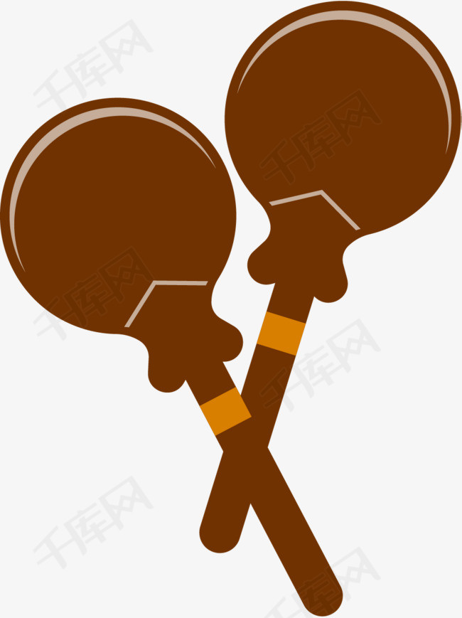 长款矢量双手响板乐器响板木质响板卡通响板响板矢量长款