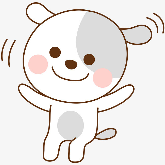 卡通白色可爱的小狗png素材下载_高清图片png格式(编号:22929105)-90