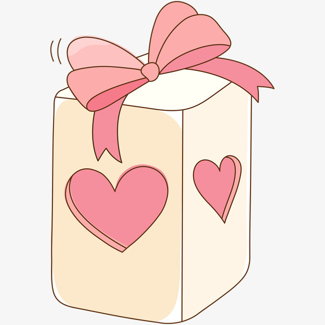 卡通精美粉色礼物盒