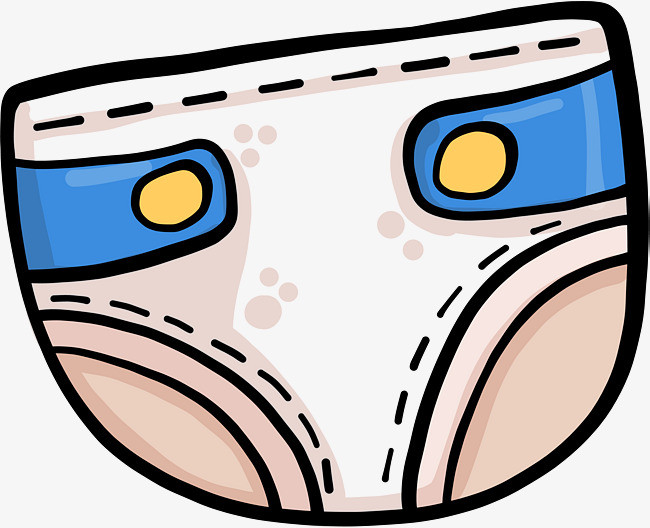 卡通清新白色尿不湿