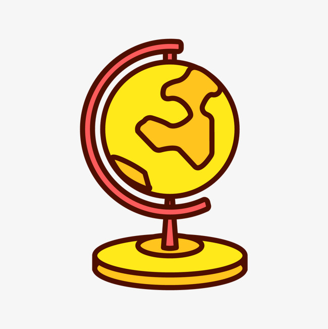 黄色扁平化地理元素