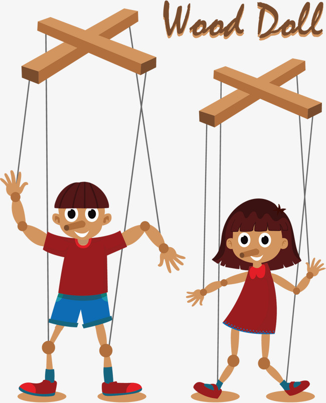 卡通可爱人形木偶