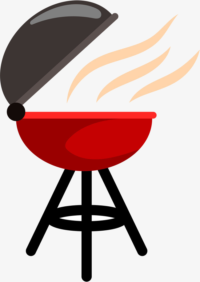 矢量户外烧烤烤架