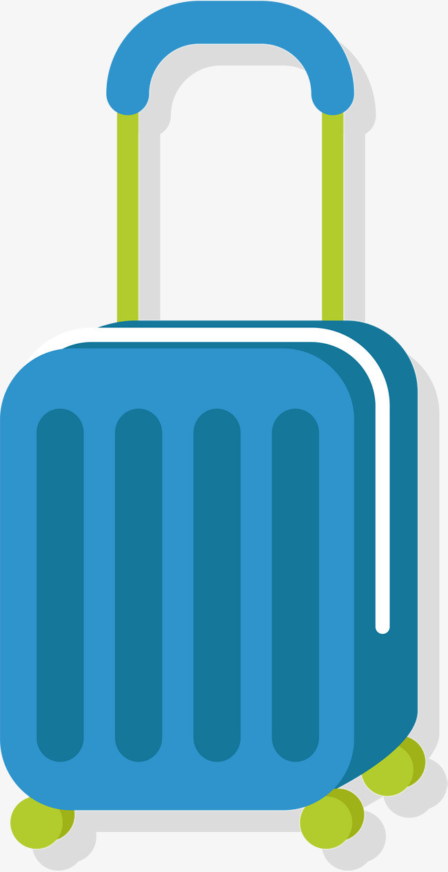 卡通蓝色时尚行李箱