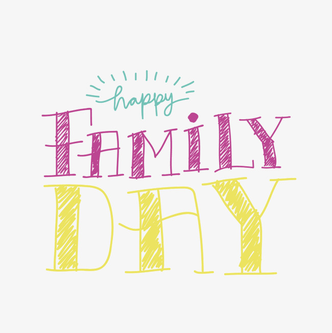 国际家庭日艺术字